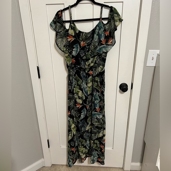 Anthropologie Sofia Sanctuary Floral High Low Midi Ruffle Dress - Large - Picture 6 of 11